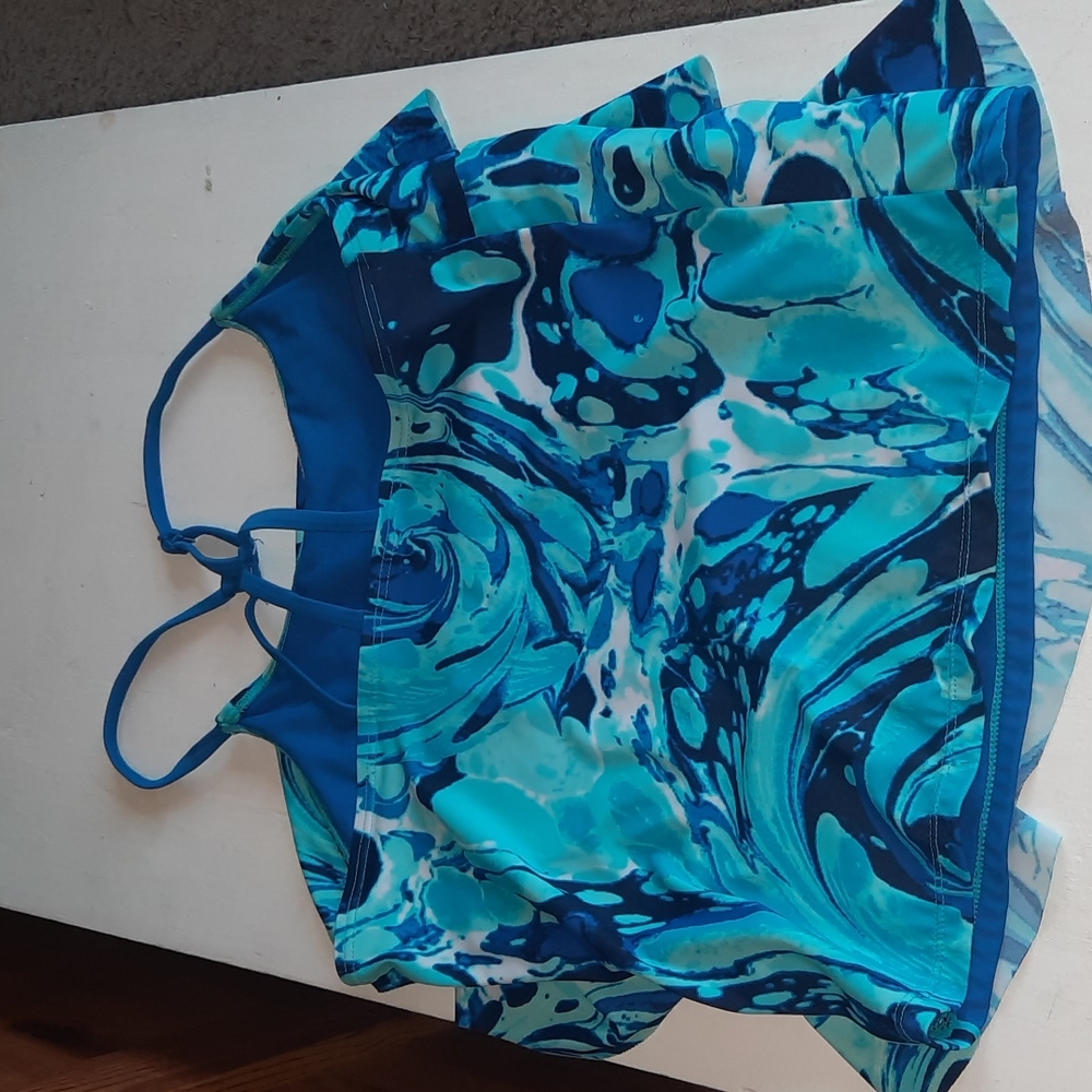 Justice 2 piece Ruffled Tankini Bathing Suit girls 14 plus - Picture 4 of 10